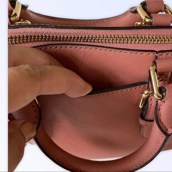 Michael Kors Ciara Grommet Bag Satchel, Rose Color, Antique Saffiano Leather - Picture 15 of 15